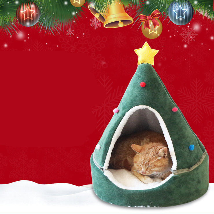 Christmas tree cat litter