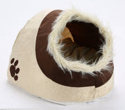 Leopard themed cozy pet bed